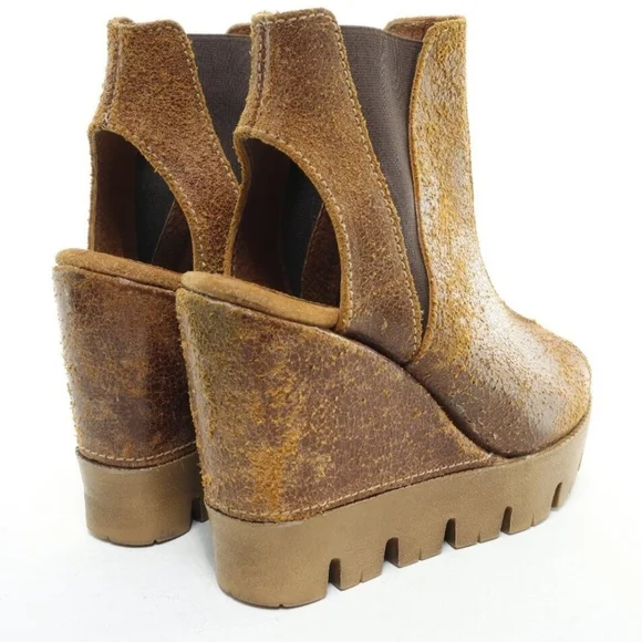 Sbicca Brown Wedge Ankle Boots - Picture 8 of 12